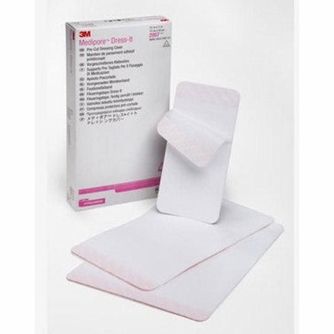 3M, Dressing Retention Tape With Liner Medipore Dress-It White 7-7/8 X 11 Inch Soft Cloth NonSterile, Box Of 25 3M