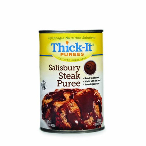 Thick-It, Puree Thick-It  15 oz. Container Can Salisbury Steak Flavor Ready to Use Puree Consistency, 15 Oz Thick-It