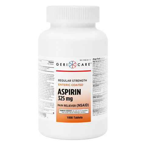 McKesson, Pain Reliever Regular Strength Aspirin Enteric Coated, 325 Mg, 1000 Tablets