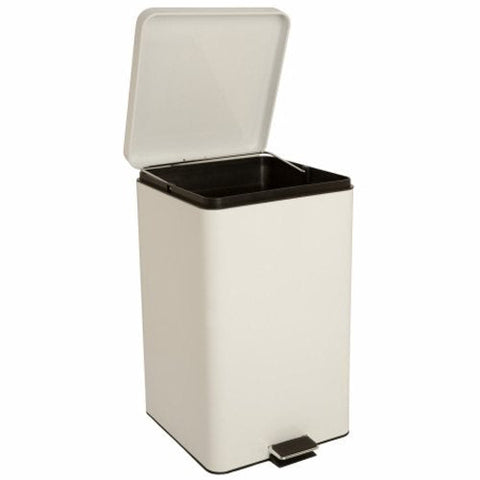 McKesson, Trash Can with Plastic Liner McKesson 32 Quart Square White Steel Step On, Count of 1 McKesson