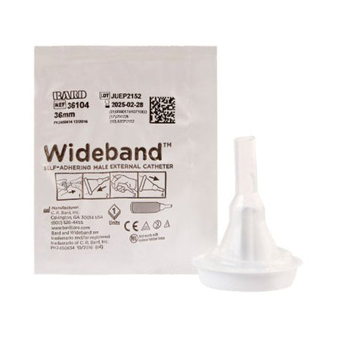 Bard, Male External Catheter Self-Adhesive Band Silicone Large 36104, Box Of 100 Bard