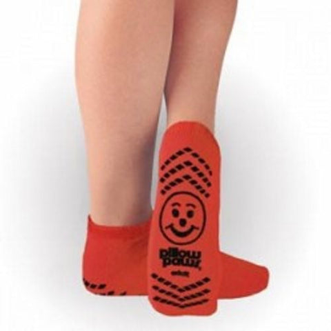 Principle Business Enterprises, Slipper Socks Pillow Paws Risk Alert  Terries 2X-Large Red Ankle High, 1 Pair Principle Business Enterprises