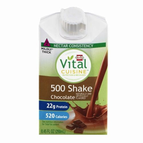 Hormel, Oral Supplement Vital Cuisine  500 Shake Chocolate Flavor 8.45 oz. Container Carton Ready to Use, Count of 27 Hormel