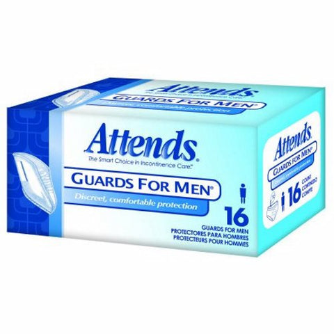 Attends, Guards For Men Incontinence Care One Size, Box Of 16