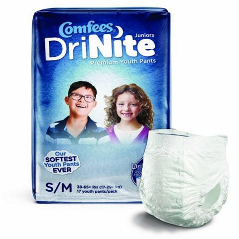 Attends, DriNite Juniors Youth Absorbent Underwear Unisex Small And Medium Disposable Heavy Absorbency, Count of 17 Attends