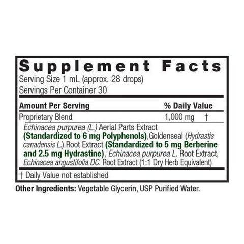 Nature's Answer, Echinacea-Goldenseal, ALCOHOL FREE, 1 OZ