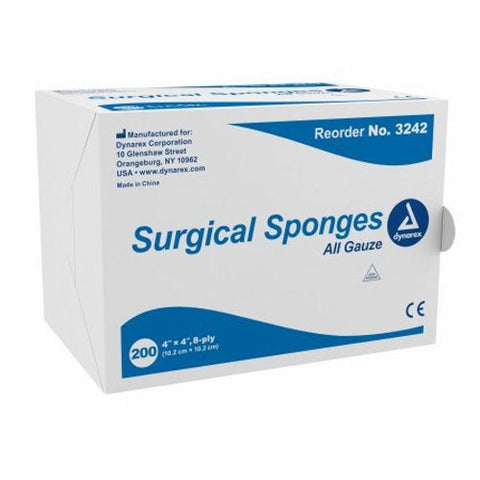 Dynarex, Gauze Sponge 4 X 4 Inch 8-Ply NonSterile 3242, 1 Pack Dynarex