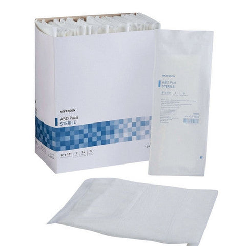 McKesson, Abdominal Pad 8 X 10 Inch Sterile 16-4254, Box Of 24 McKesson