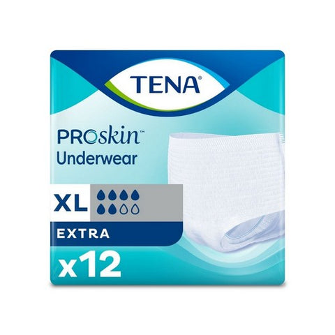 Tena, Unisex Adult Absorbent Underwear Pull On with Tear Away Seams X-Large 72425, Count of 12 Tena