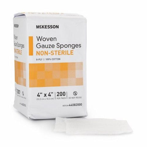 McKesson, Gauze Sponge 4 X 4 Inch 8-Ply NonSterile 44082000, Count of 200 McKesson