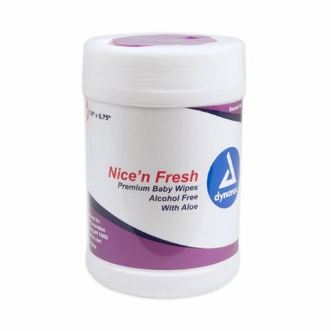 Dynarex, Nice'N Fresh Canister Scented Baby Wipe, Count of 12 Dynarex
