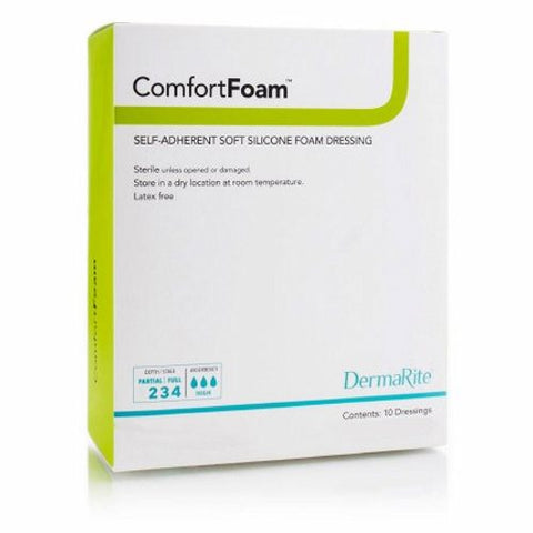 DermaRite, Silicone Foam Dressing 4 X 8 Inch, Box Of 5 DermaRite