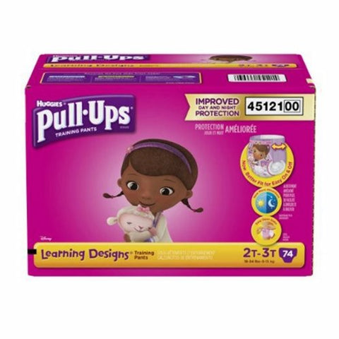 Kimberly Clark, Female Toddler Training Pants Size 2T to 3T Disposable 45121, Count of 74 Kimberly Clark
