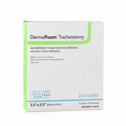 DermaRite, Foam Dressing 3-1/2 X 3-1/2 Inch, Box Of 10 DermaRite