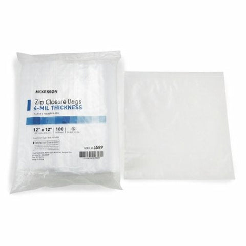 McKesson, Zip Closure Bag McKesson 12 X 12 Inch Polyethylene Clear, Box Of 1 McKesson