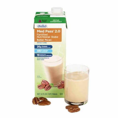Hormel, Oral Supplement Med Pass  2.0 Butter Pecan Flavor 32 oz. Container Carton Ready to Use, 32 Oz Hormel