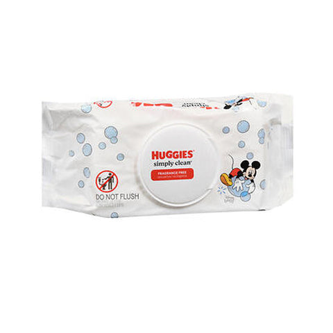 Huggies, Baby Wipe Simply Clean Soft Pack Unscented, Pack Of 64 Huggies