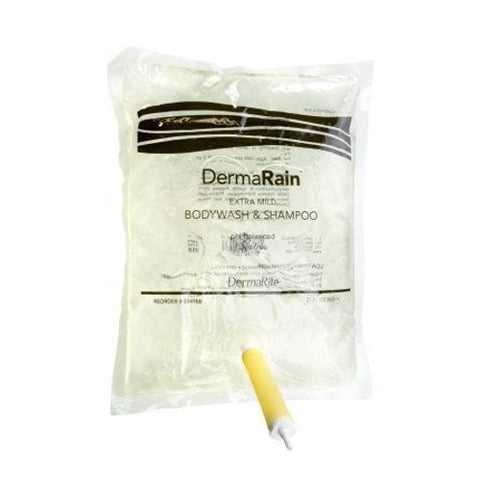 DermaRite, Shampoo and Body Wash DermaRain  800 mL Dispenser Refill Bottle Scented, Count of 12 DermaRite