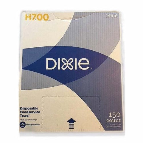 Georgia Pacific, Foodservice Towel Dixie Medium Duty White / Green NonSterile Hydro Entangled Fibers 13 X 23-1/2 Inch, Count of 150 Georgia Pacific