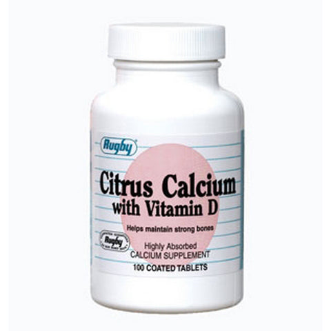 Rugby, Joint Health Supplement Rugby  Cholecalciferol / Calcium Citrate 250 IU - 200 IU Strength Tablet 100, Count of 1 Rugby
