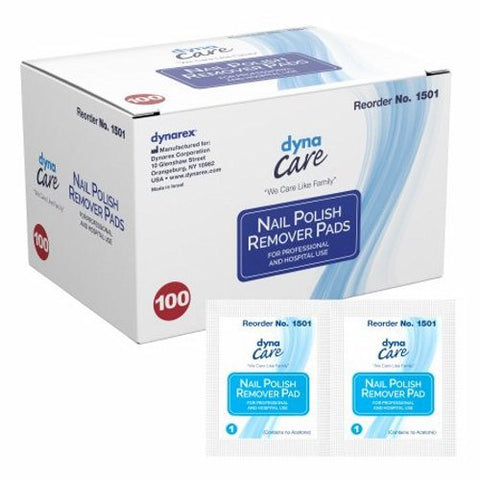 Dynarex, Nail Polish Remover Pad dynaCare 1.97 X 2.48 Inch, Case Of 10 Dynarex