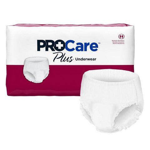 First Quality, Unisex Adult Absorbent Underwear Plus Pull On with Tear Away Seams Medium Disposable Moderate Absorbency, Case Of 4 First Quality