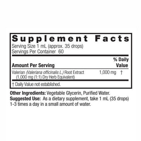 Nature's Answer, Valerian Root Liquid Extract Alcohol Free, 1000 Mg, 2 Oz Nature's Answer