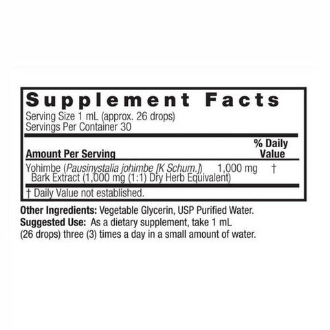 Nature's Answer, Yohimbe Bark, ALCOHOL FREE, 1 OZ Nature's Answer