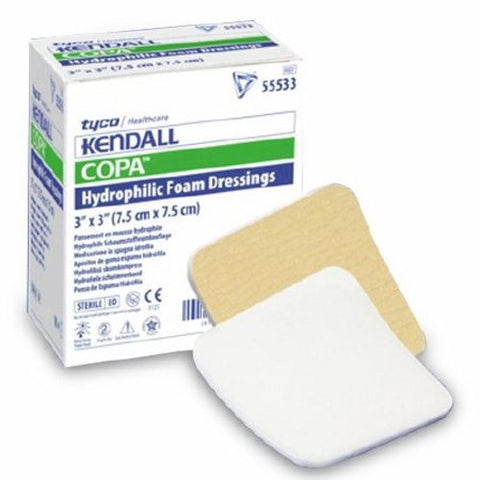 Kendall, Foam Dressing 3 X 3 Inch Without Border Without Film Backing 55533, Case Of 5 Kendall