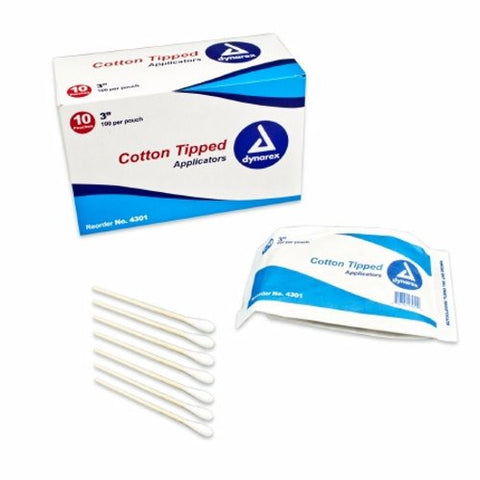 Dynarex, Swabstick 3 Inch NonSterile, Box Of 1000 Dynarex