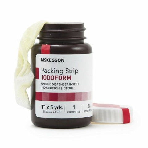 McKesson, Wound Packing Strip Iodoform 1 Inch X 5 Yard Sterile Antiseptic, Count of 12 McKesson