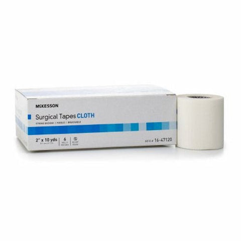 McKesson, Medical Tape White 2 Inch X 10 Yard Silk-Like Cloth NonSterile 16-47120, Box Of 6 McKesson
