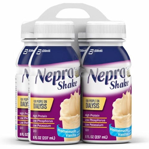 Abbott Nutrition, Nepro Shake Oral Supplement Vanilla Flavor, 8 oz, pack of 4