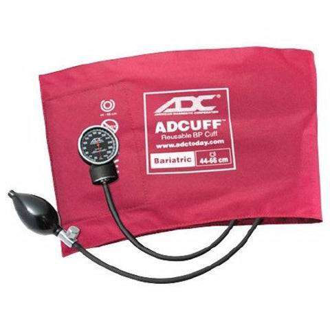 American Diagnostic Corp, Aneroid Sphygmomanometer Unit Bariatric Cuff Nylon Cuff 44 - 66 cm 720-12BXBD, Count of 1 American Diagnostic Corp