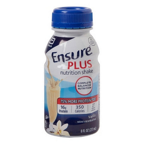Abbott Nutrition, Ensure Plus Nutritional Shake Vanilla Flavor, 8 Oz Abbott Nutrition