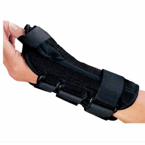 DJO, Wrist Brace with Abducted Aluminum Foam Spandex Plastic Right Hand Black Small 79-87303, Count of 1 DJO