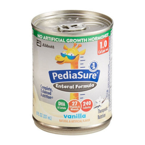 Pediasure, Standard Tube Feeding Formula PediaSure  8 oz. Can Ready to Hang Vanilla Ages 1 to 13 Years, Count of 24 Pediasure