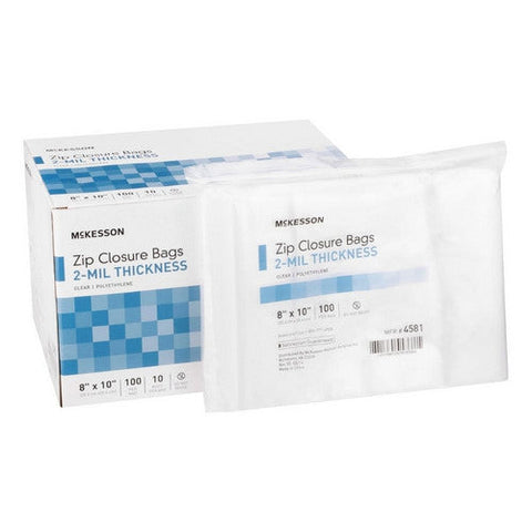 McKesson, Zip Closure Bag McKesson 8 X 10 Inch Polyethylene Clear, Box Of 10 McKesson