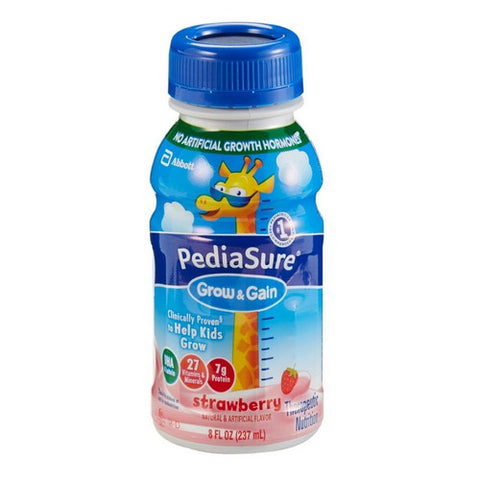 Abbott Nutrition, Pediatric Oral Supplement PediaSure  Grow & Gain Strawberry Flavor 8 oz. Bottle Ready to Use, Count of 24 Abbott Nutrition