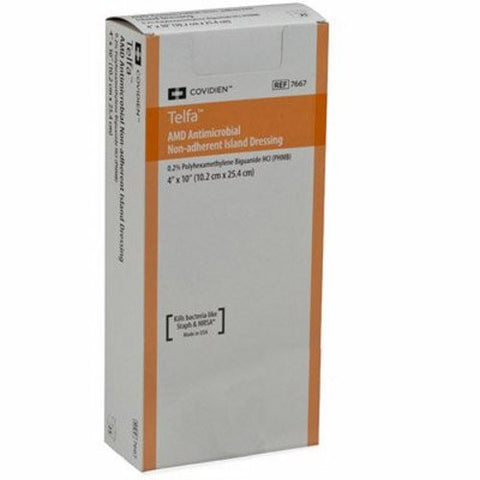 Cardinal, Antimicrobial Dressing Telfa AMD 4 X 8 Inch Sterile, Count of 100 Cardinal