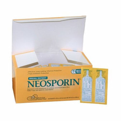Neosporin, First Aid Antibiotic Neosporin  Ointment 144 per Box Individual Packet, 0.9 Grams, Box Of 144 Neosporin