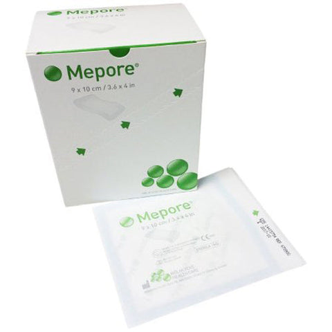 Molnlycke, Adhesive Dressing Mepore  3-3/5 X 4 Inch NonWoven Spunlace Polyester Rectangle White Sterile, Count of 1 Molnlycke