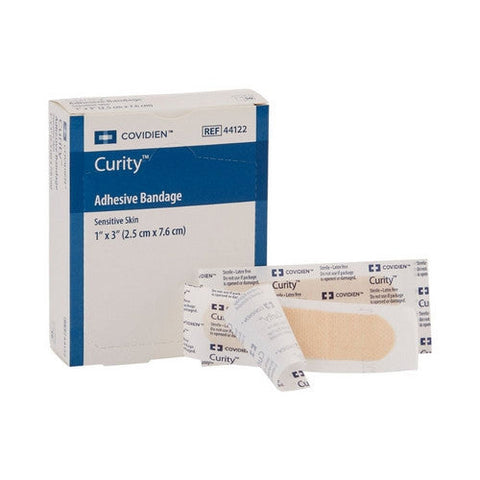 Cardinal, Adhesive Strip CuritySensitive Skin 1 X 3 Inch Plastic Rectangle Tan Sterile, Box Of 50 Cardinal