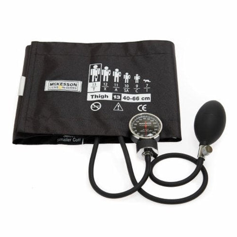 McKesson, Aneroid Sphygmomanometer with Cuff McKesson LUMEON 2-Tube Pocket Size Hand Held Size Large, Box Of 1 McKesson