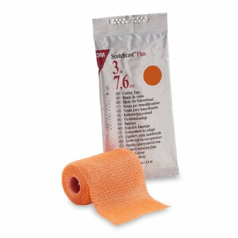 3M, Cast Tape 3M Scotchcast Plus 3 Inch X 12 Foot Fiberglass Bright Orange, Count of 10 3M