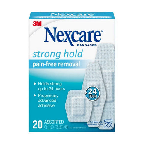 Nexcare, Adhesive Strip Nexcare Sensitive Skin 7/8 X 1-1/4 Inch / 1-1/8 X 3 Inch / 15/16 X 1 - 1/8 Inch Silic, Pack Of 20 Nexcare