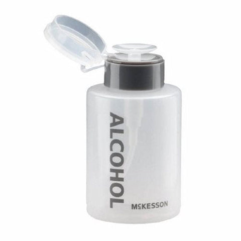 McKesson, Alcohol Dispenser McKesson Push Down Dispensing, 9 Ounce, Translucent, Alcohol Imprint, Polyethylene, 9 Oz Box Of 12 McKesson