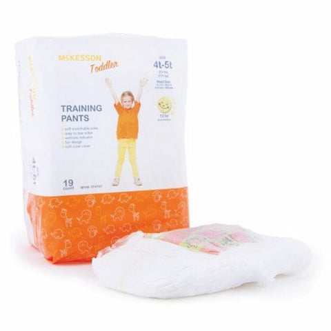 McKesson, Unisex Toddler Training Pants Pull On with Tear Away Seams Size 4T to 5T Disposable, Count of 1 McKesson
