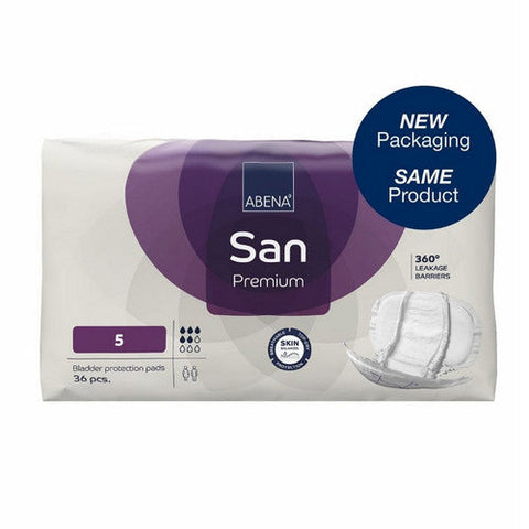 Abena, Incontinence Liner Abri-San Premium 21 Inch Length Moderate Absorbency Fluff / Polymer Core Level 5, Count of 36 Abena