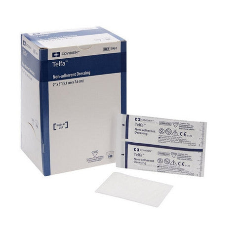 Cardinal, Non-Adherent Dressing TelfaOuchless Cotton 2 X 3 Inch Sterile, Case Of 24 Cardinal